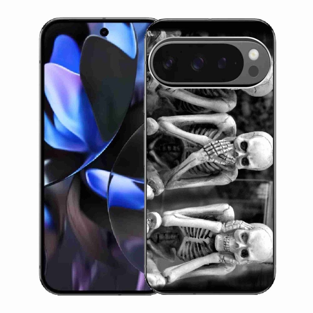 Gél borítás mmCase a Google Pixel 9 Pro számára - csontvázak