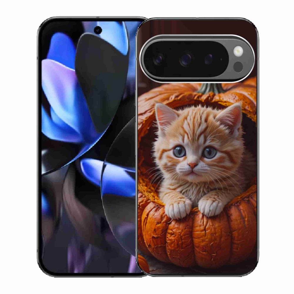 Gél borítás mmCase a Google Pixel 9 Pro számára - cica és tök 2