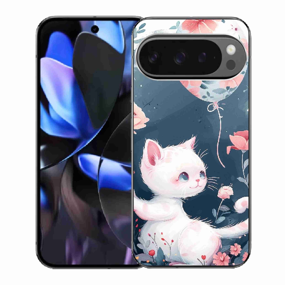 Gél borítás mmCase a Google Pixel 9 Pro számára - cica lufival