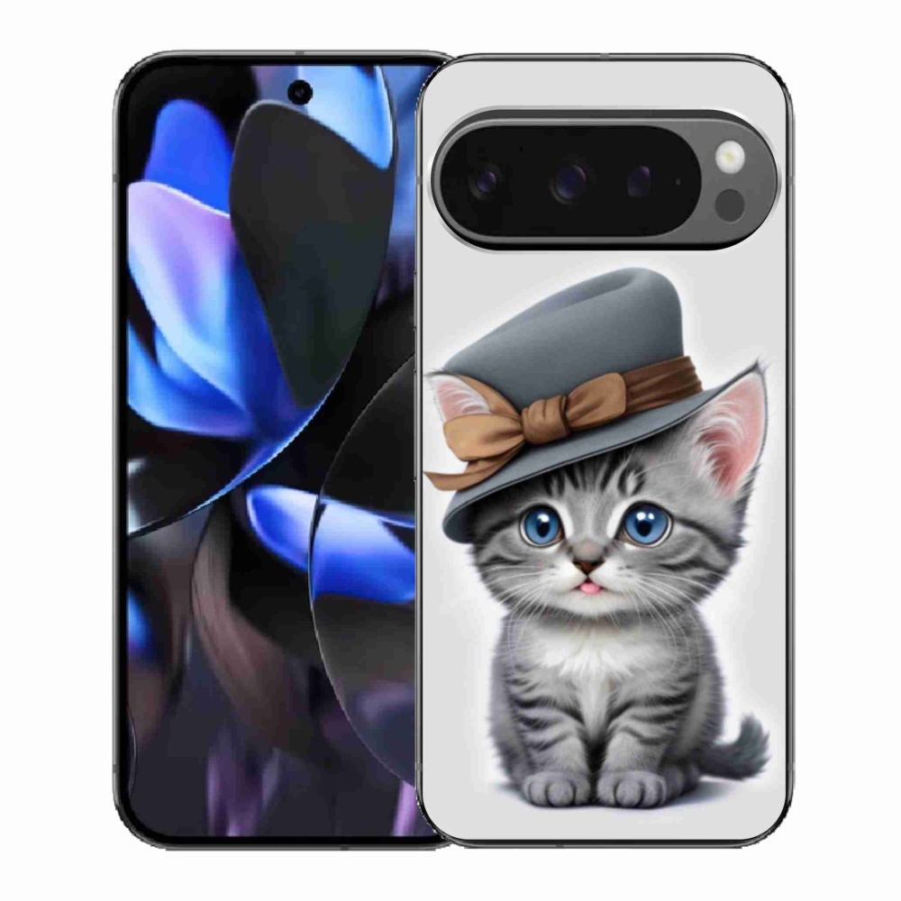 Gél borítás mmCase a Google Pixel 9 Pro számára - cica sapkával