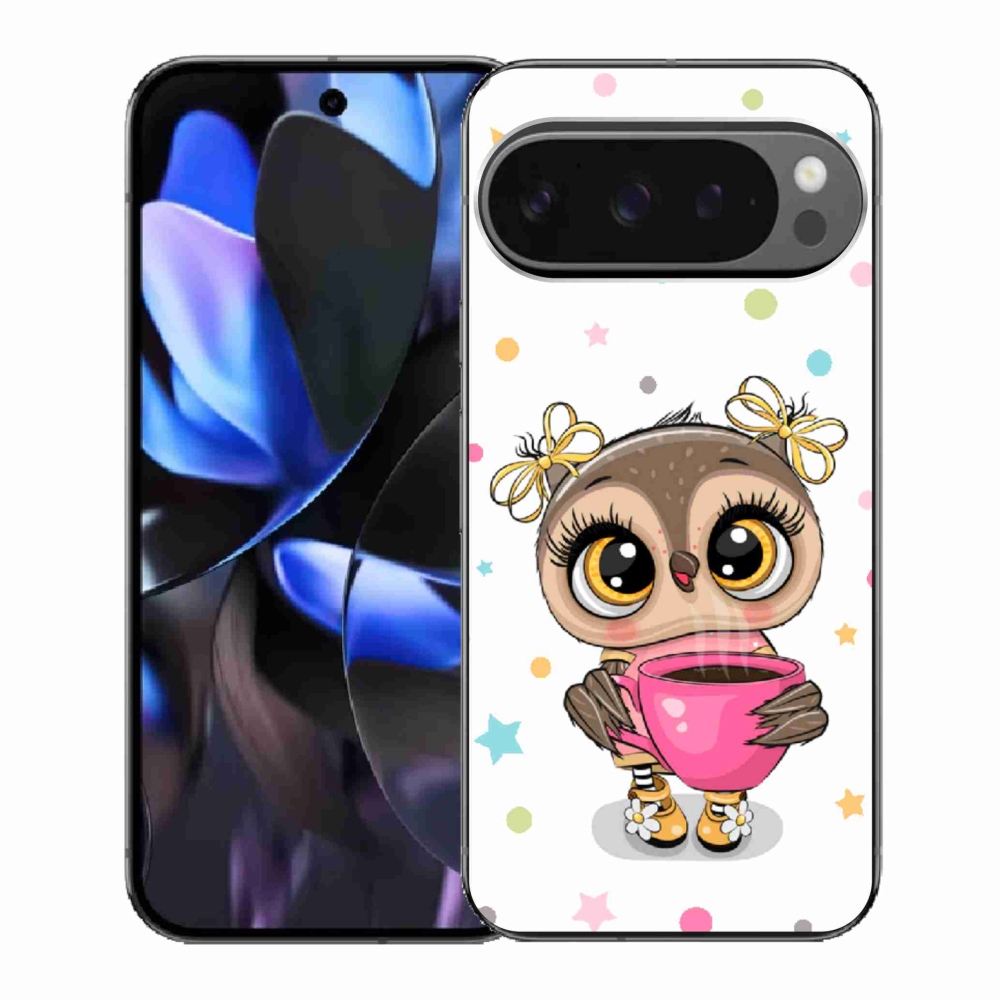 Gél borítás mmCase a Google Pixel 9 Pro számára - rajzfilm bagoly
