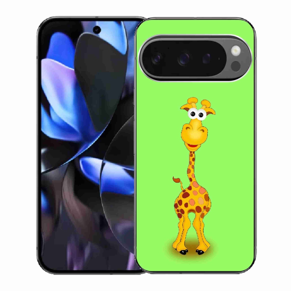 Gél borítás mmCase a Google Pixel 9 Pro számára - rajzfilm zsiráf
