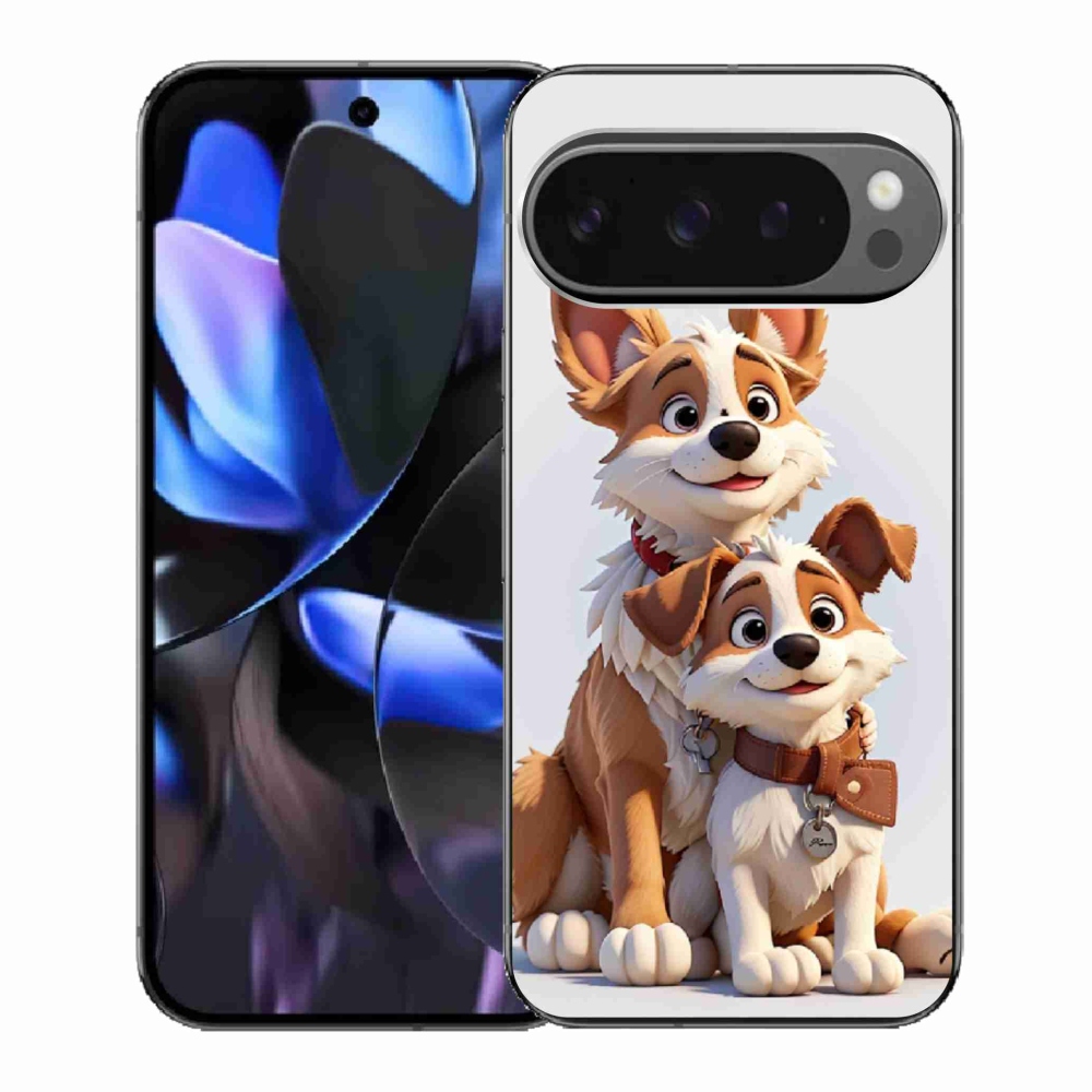 Gél borítás mmCase a Google Pixel 9 Pro számára - kutyák rajzolása