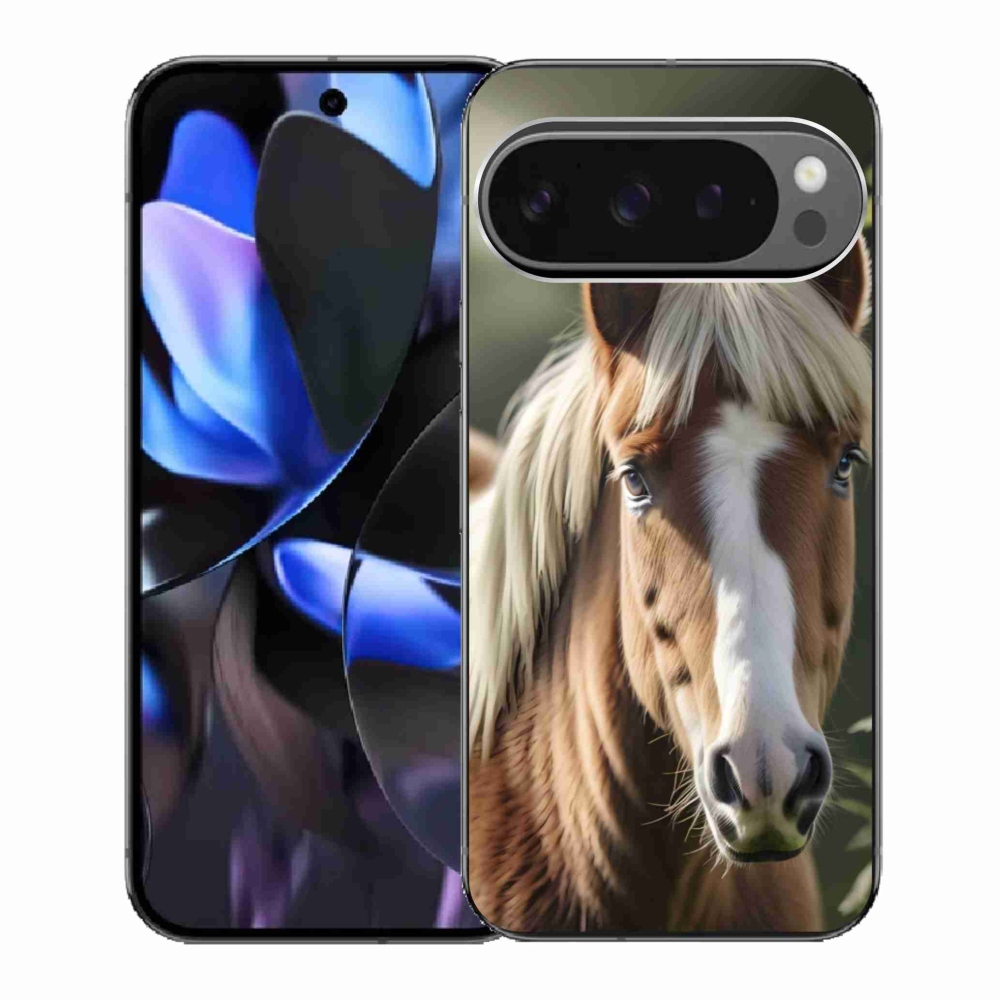 Gél borítás mmCase a Google Pixel 9 Pro számára - ló könnyű sörénnyel