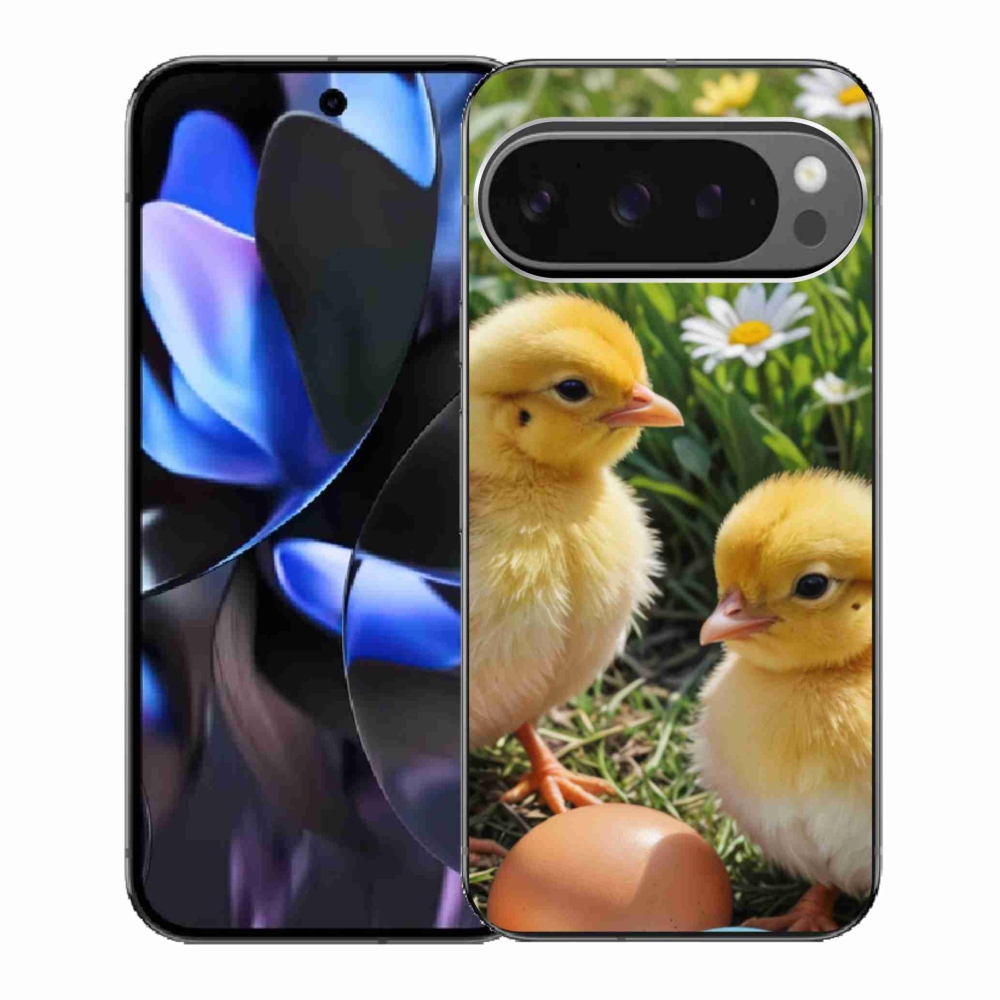 Gél borítás mmCase a Google Pixel 9 Pro számára - csibék