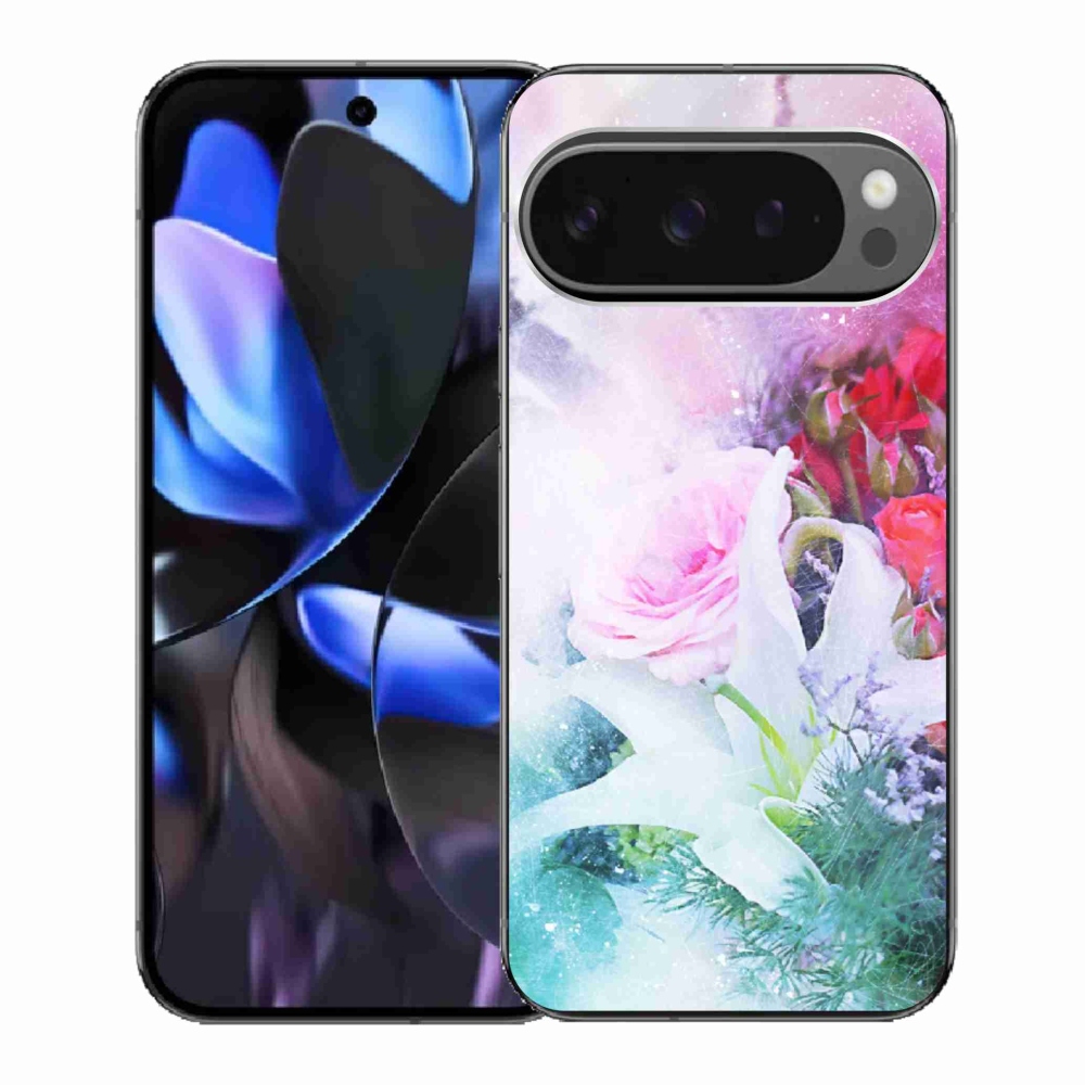 Gél borítás mmCase a Google Pixel 9 Pro számára - virágok 4