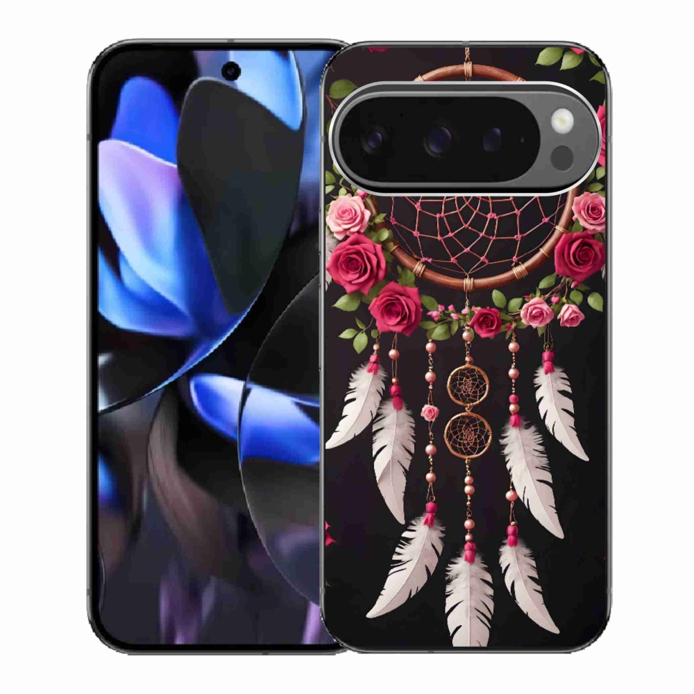 Gél borítás mmCase a Google Pixel 9 Pro számára - álomfogó rózsákkal