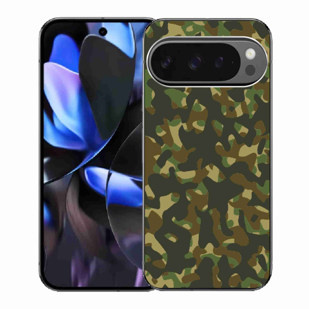 Zselés borítás mmCase a Google Pixel 9 Pro számára - terepszínű minta 1