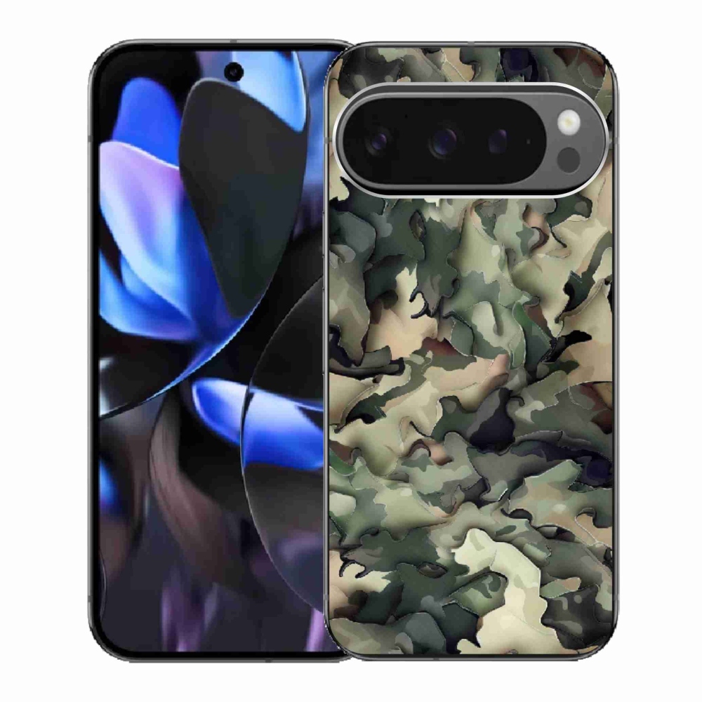 Zselés borítás mmCase a Google Pixel 9 Pro számára - terepszínű minta 9