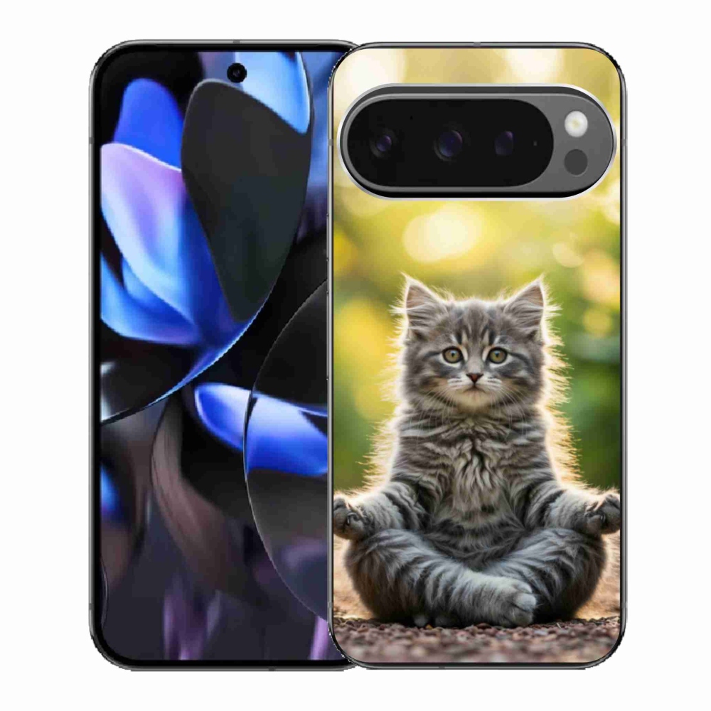 Gél borítás mmCase a Google Pixel 9 Pro számára - meditáló cica
