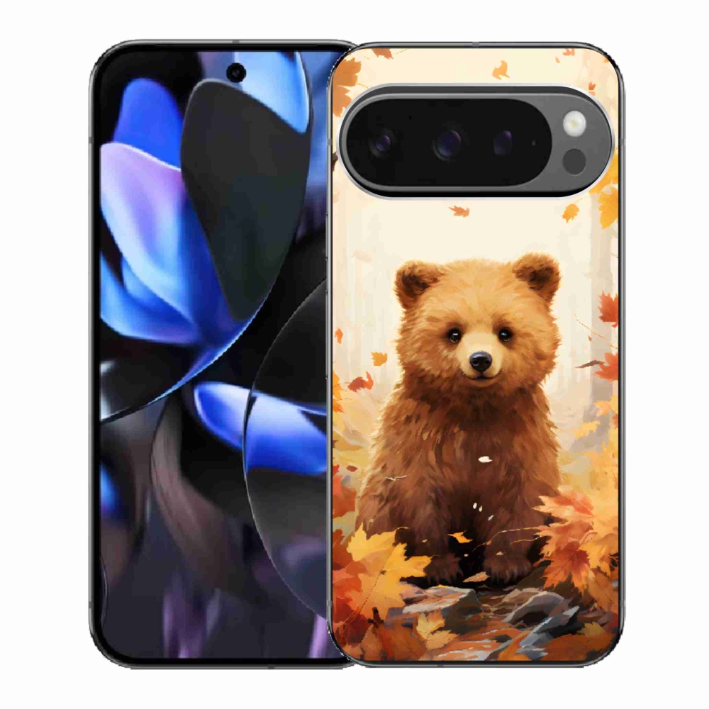 Gél borítás mmCase a Google Pixel 9 Pro számára - medve az erdőben