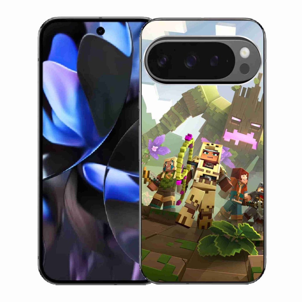 Gél borítás mmCase a Google Pixel 9 Pro számára - minecraft 1