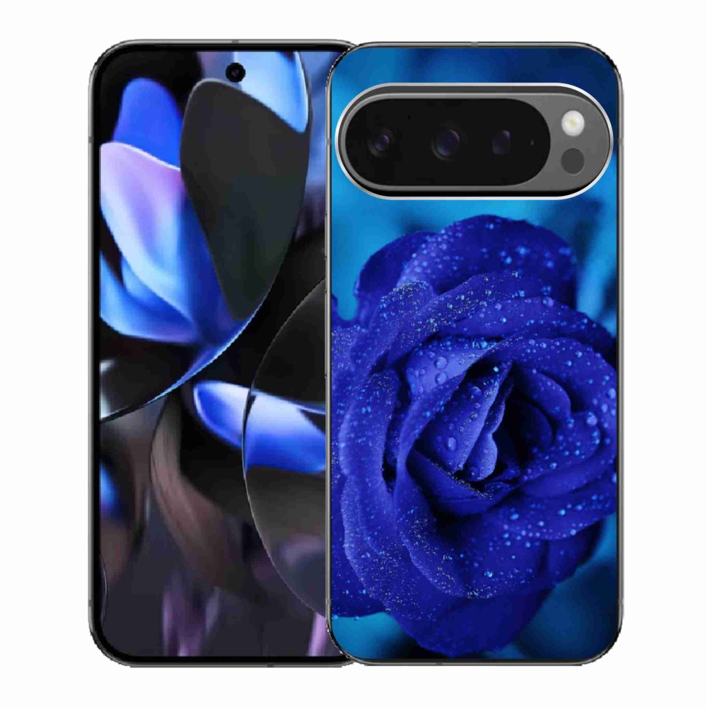 Zselés borítás mmCase a Google Pixel 9 Pro számára - kék rózsa