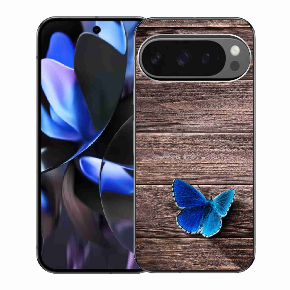 Zselés borítás mmCase a Google Pixel 9 Pro-hoz - kék pillangó 1