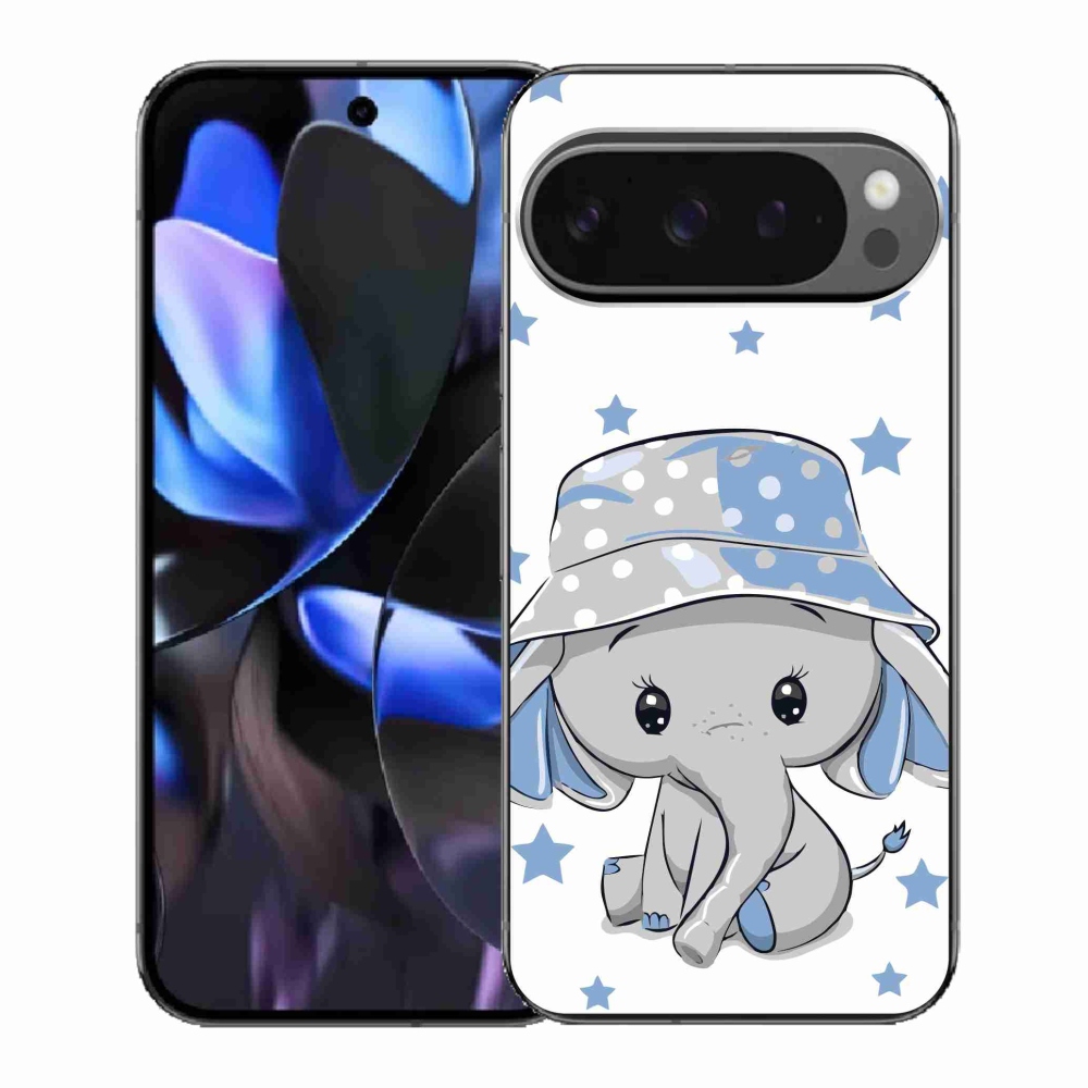 Zselés borítás mmCase a Google Pixel 9 Pro számára - kék elefánt