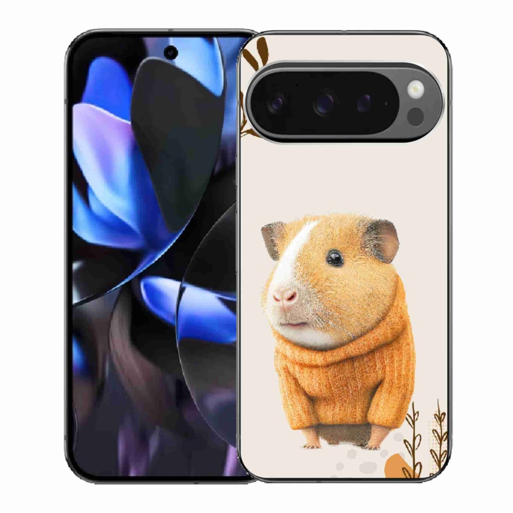 Gél borítás mmCase a Google Pixel 9 Pro számára - tengerimalac pulóverben