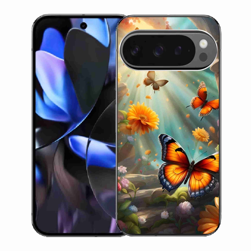 Gél borítás mmCase a Google Pixel 9 Pro számára - pillangókert 2