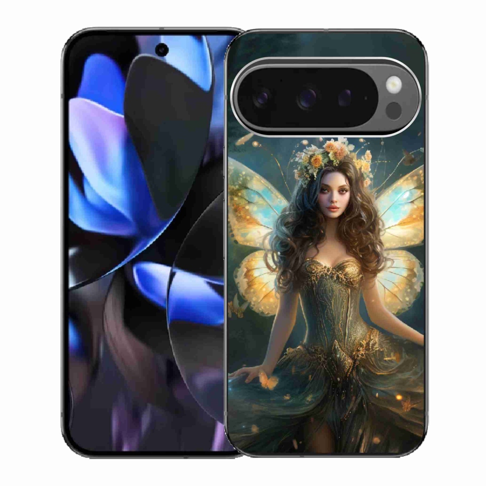 Gél borítás mmCase a Google Pixel 9 Pro számára - pillangó nő
