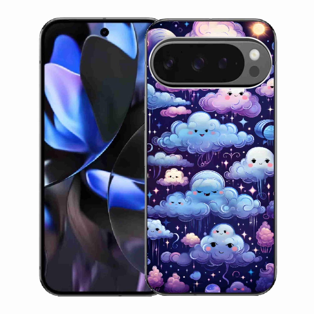 Zselés borítás mmCase a Google Pixel 9 Pro számára - felhők