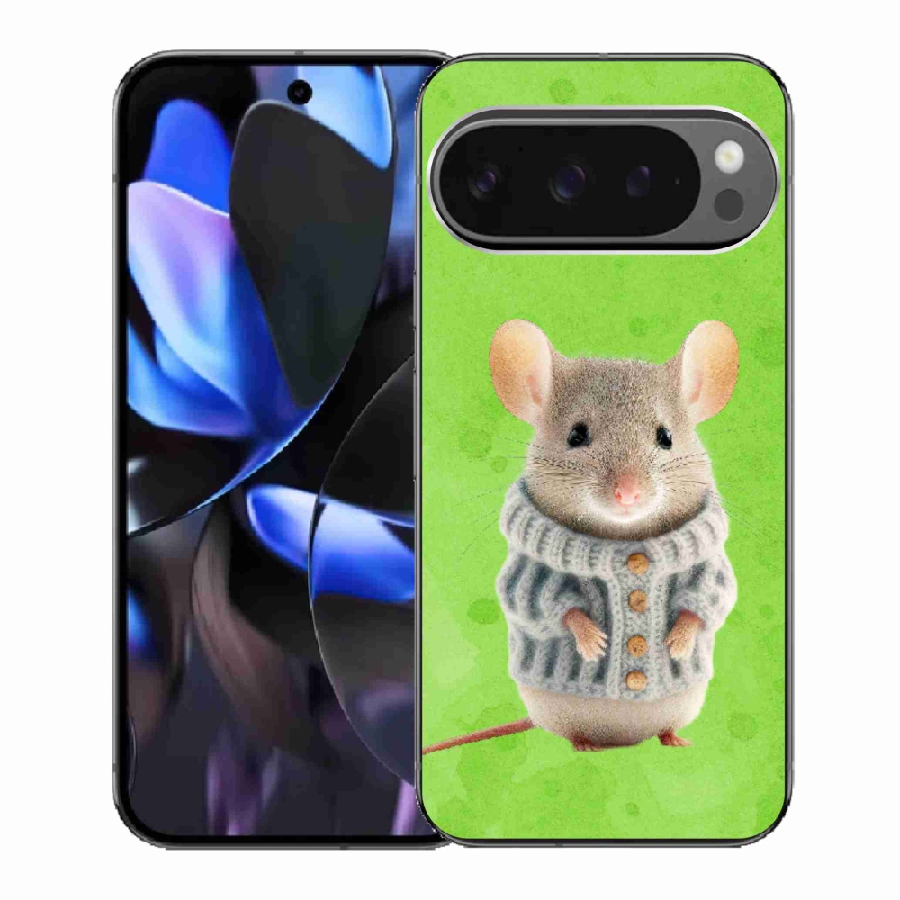 Gél borítás mmCase a Google Pixel 9 Pro számára - egér pulóverben