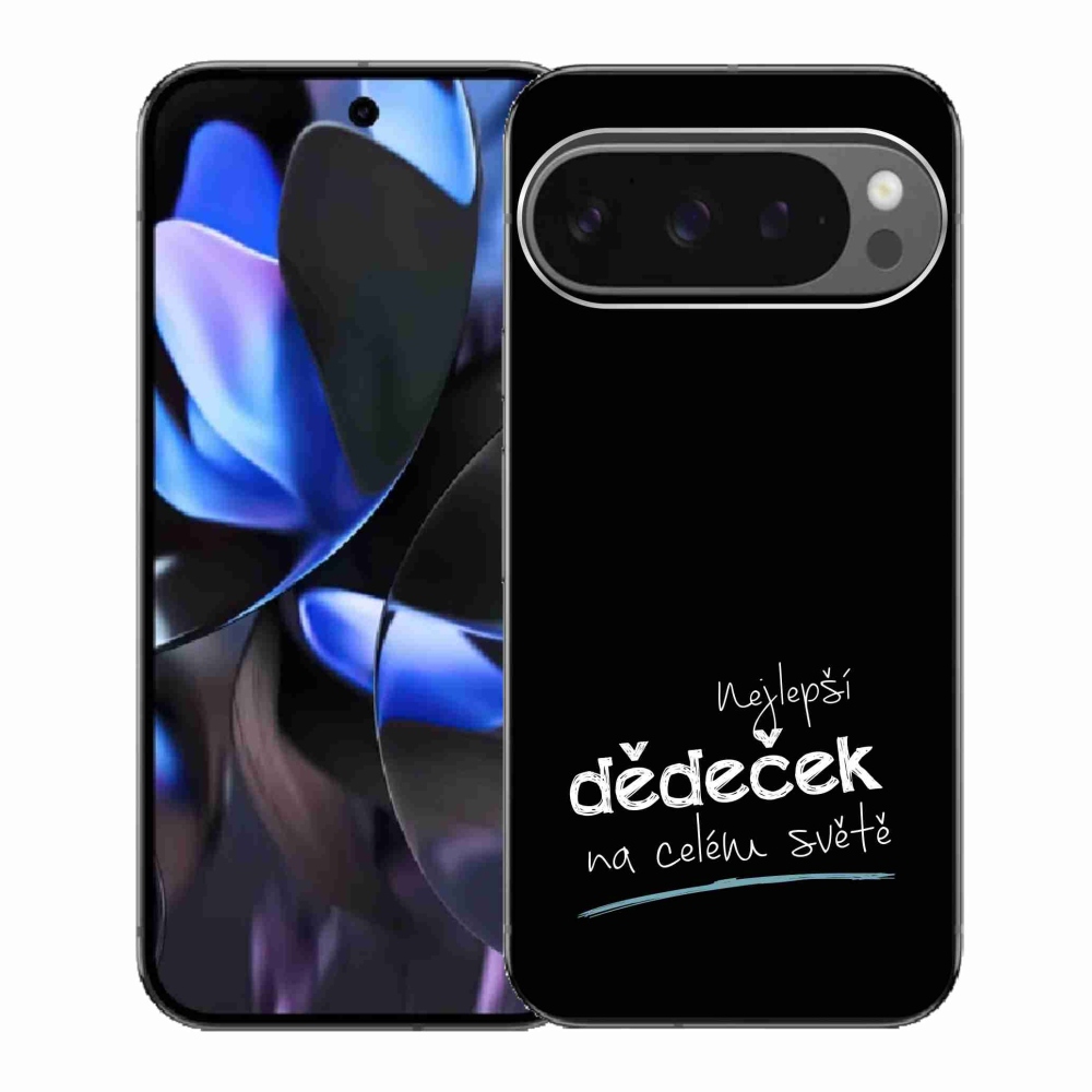 Gél borítás mmCase a Google Pixel 9 Pro - A legjobb nagypapa 3 fekete háttérrel