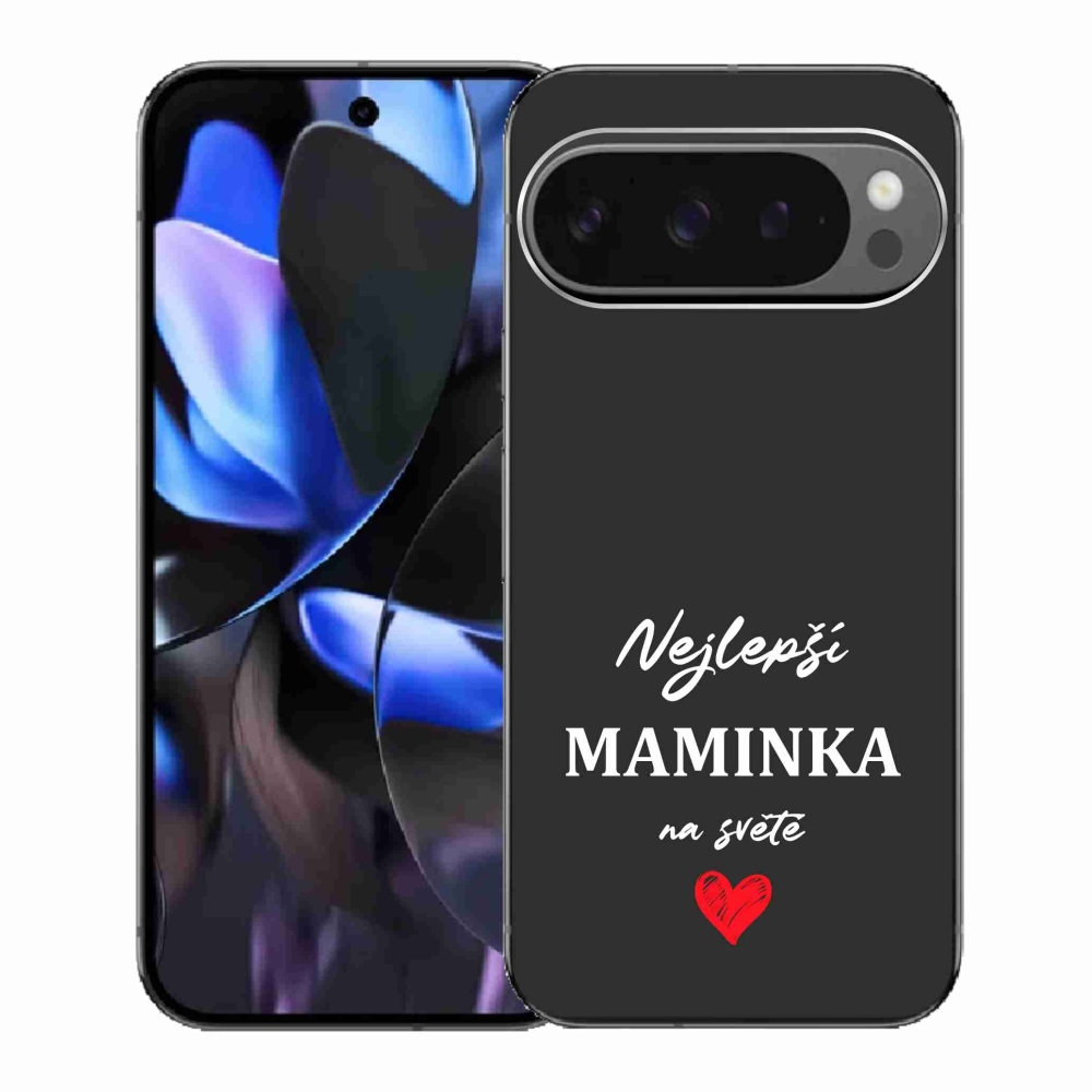 Gél borítás mmCase a Google Pixel 9 Pro számára - Best Mom 1 fekete háttér