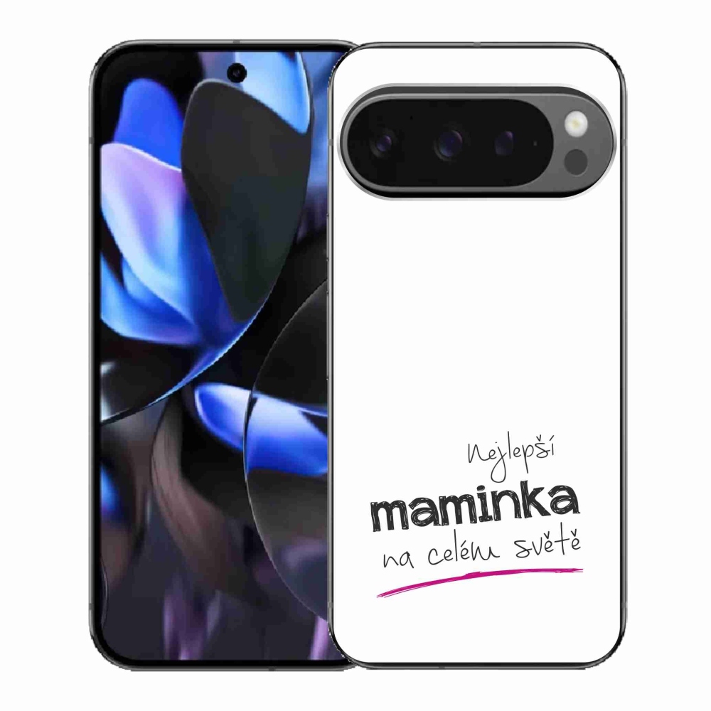 Gél borítás mmCase a Google Pixel 9 Pro - Legjobb anya 4 fehér háttérrel