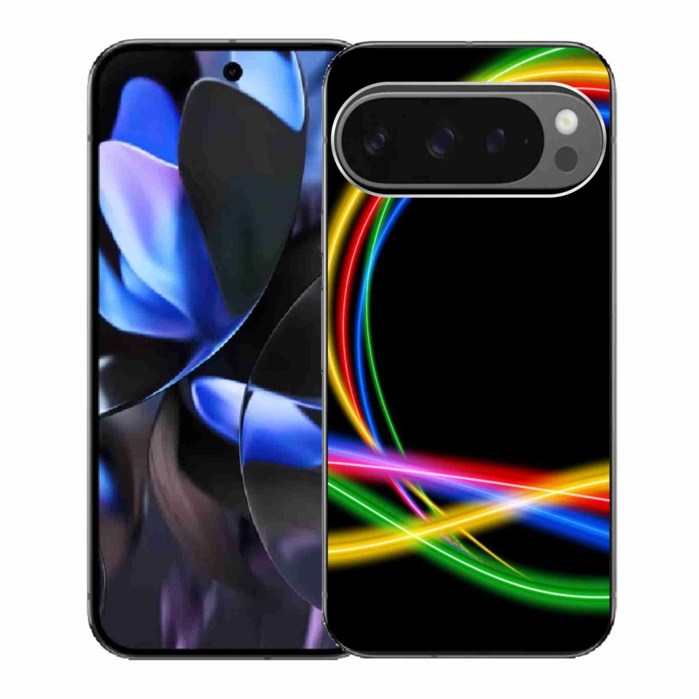 Gél borítás mmCase a Google Pixel 9 Pro számára - neon körök