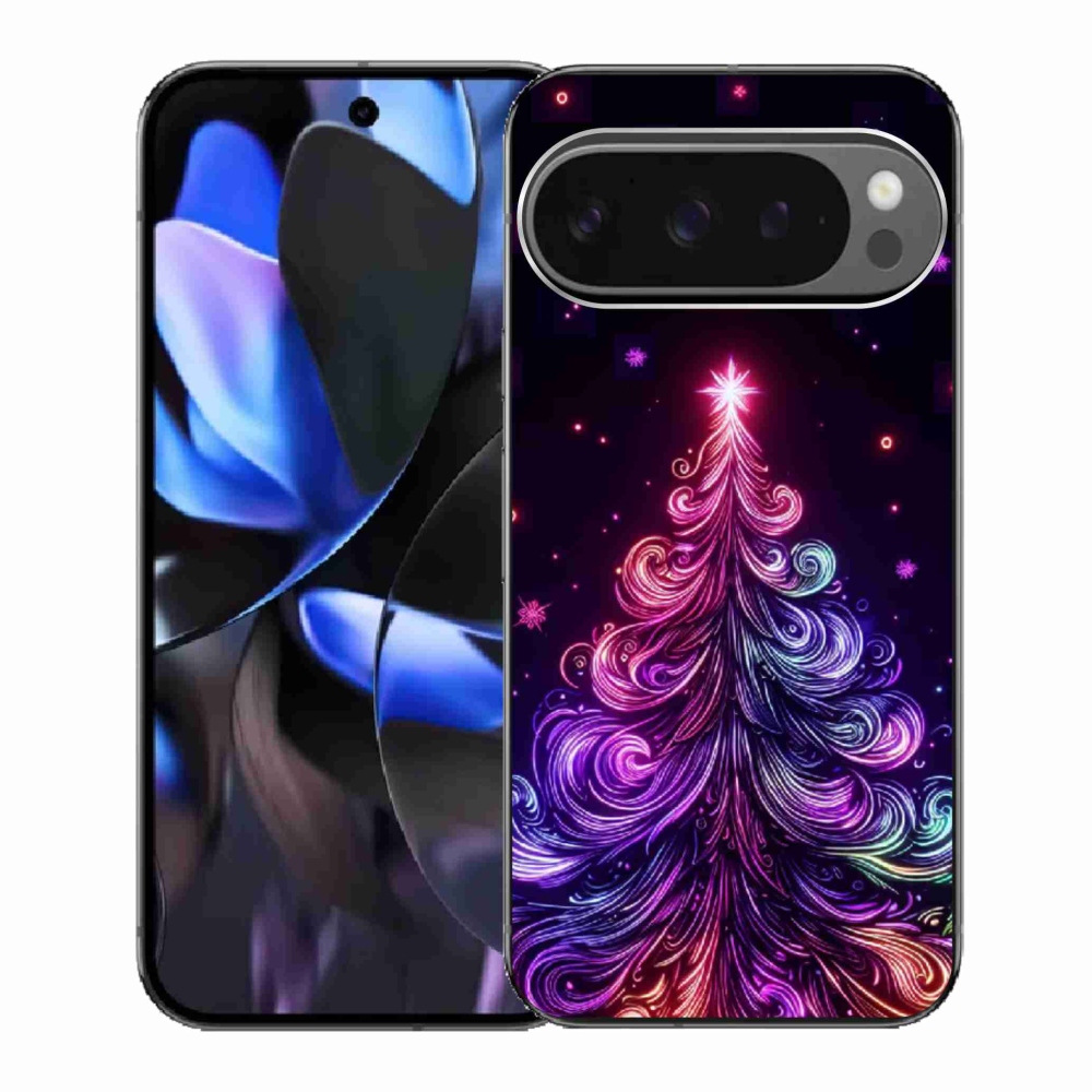 Gél borítás mmCase a Google Pixel 9 Pro számára - neon karácsonyfa 1