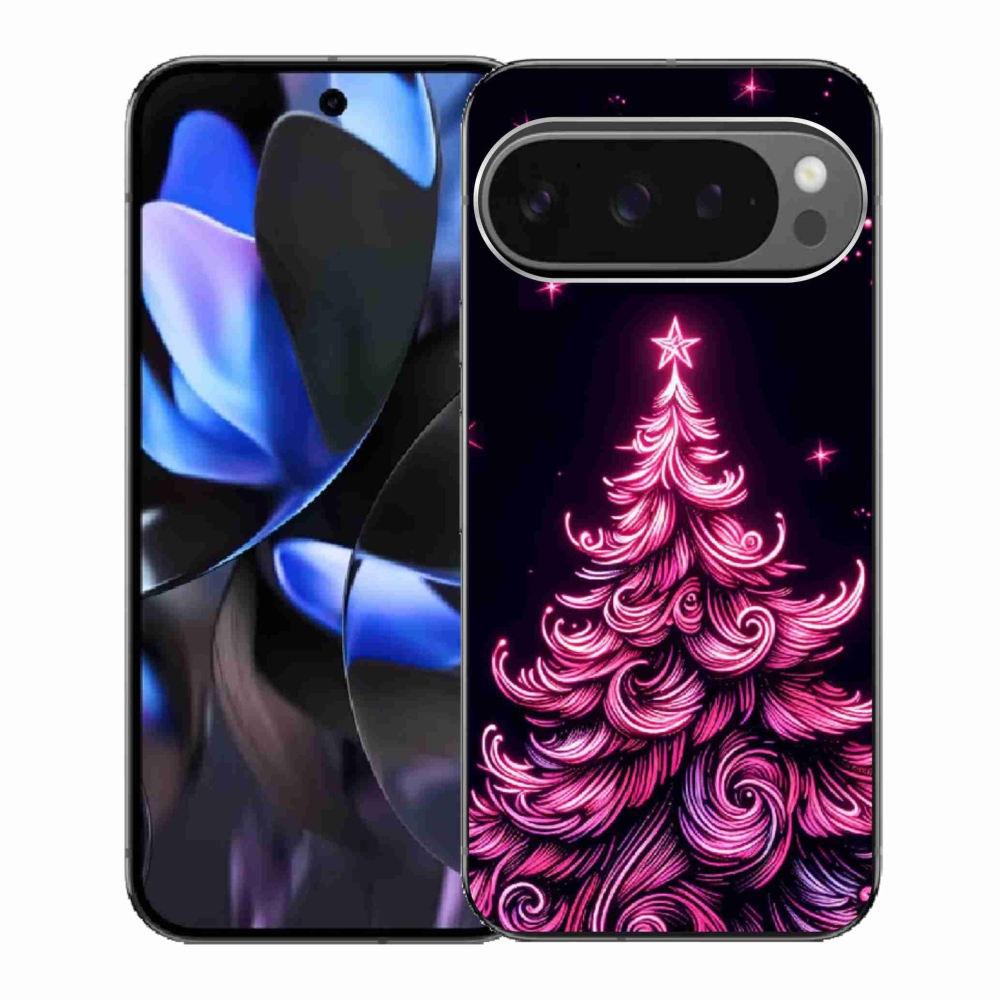 Gél borítás mmCase a Google Pixel 9 Pro számára - neon karácsonyfa 2