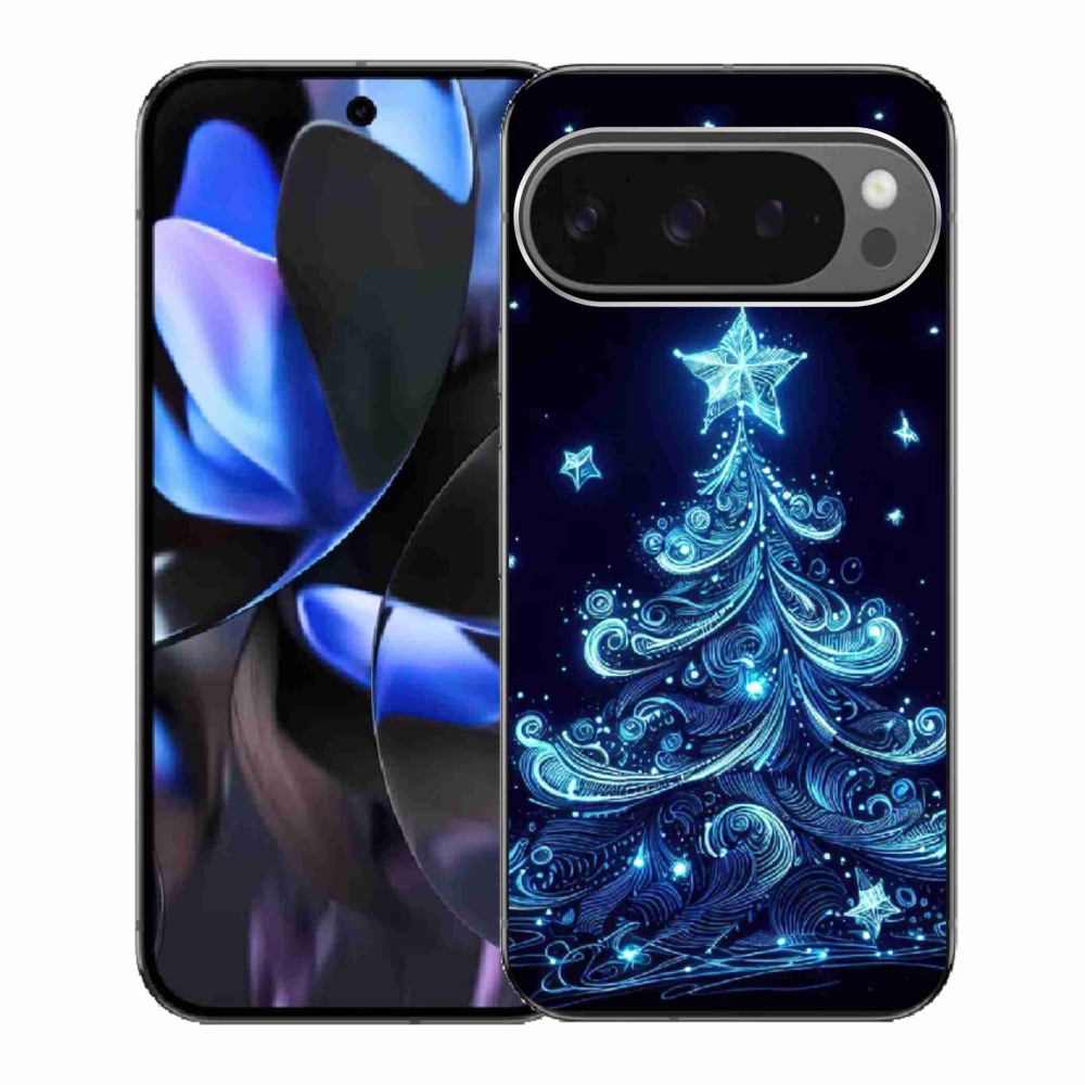 Gél borítás mmCase a Google Pixel 9 Pro számára - neon karácsonyfa 4