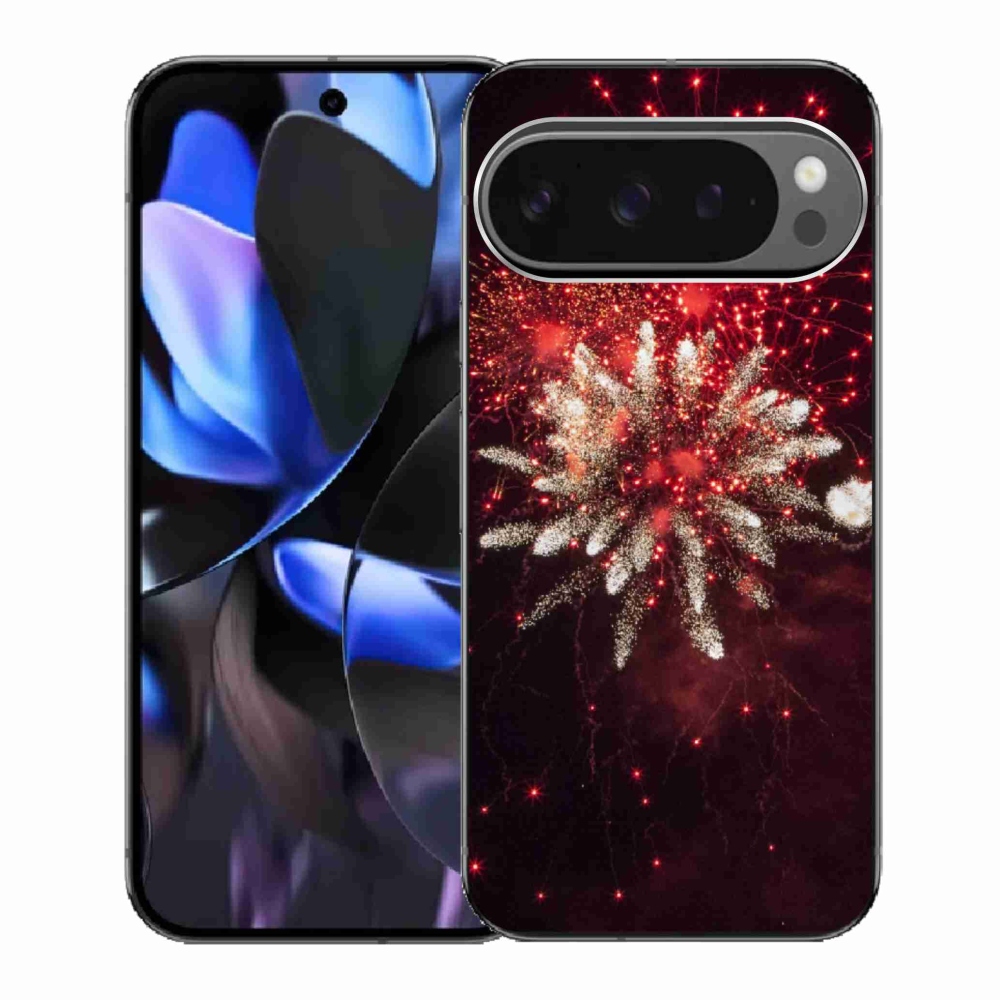 Zselés borítás mmCase a Google Pixel 9 Pro számára - tűzijátékok