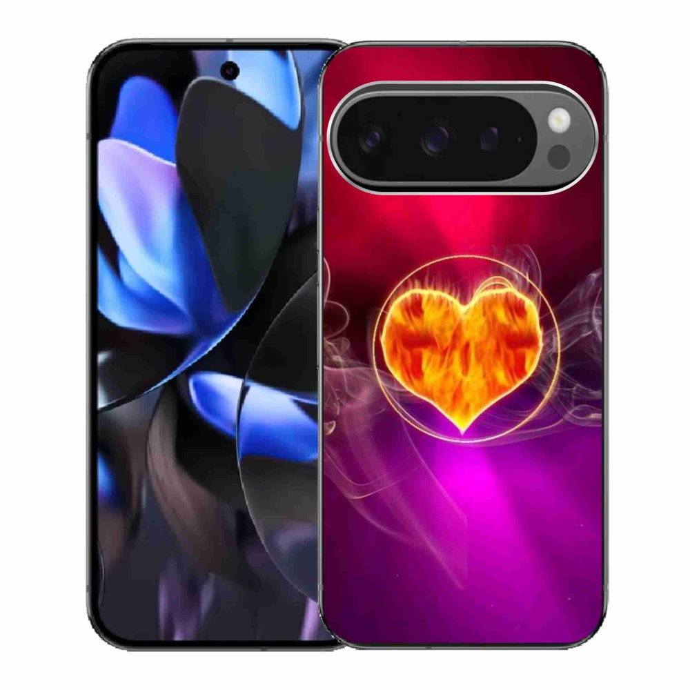 Gél borítás mmCase a Google Pixel 9 Pro számára - tüzes szív