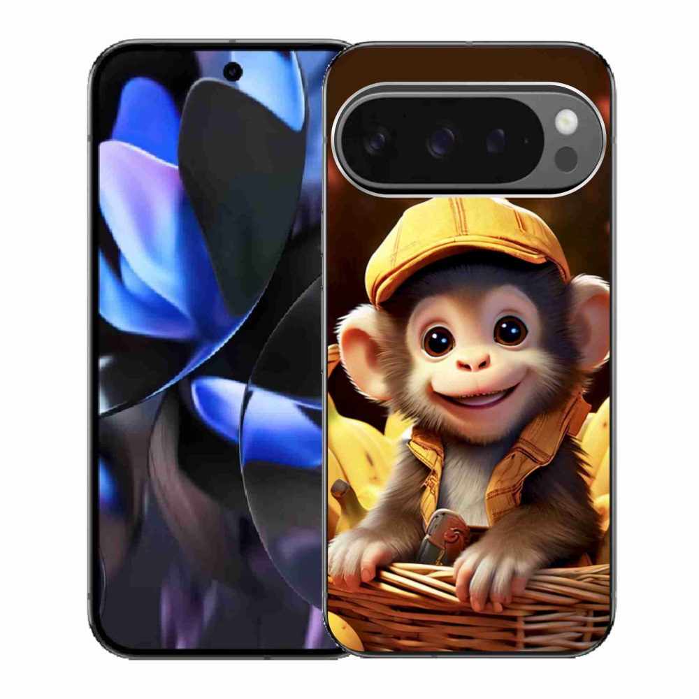 Gél borítás mmCase a Google Pixel 9 Pro számára - majom a kosárban