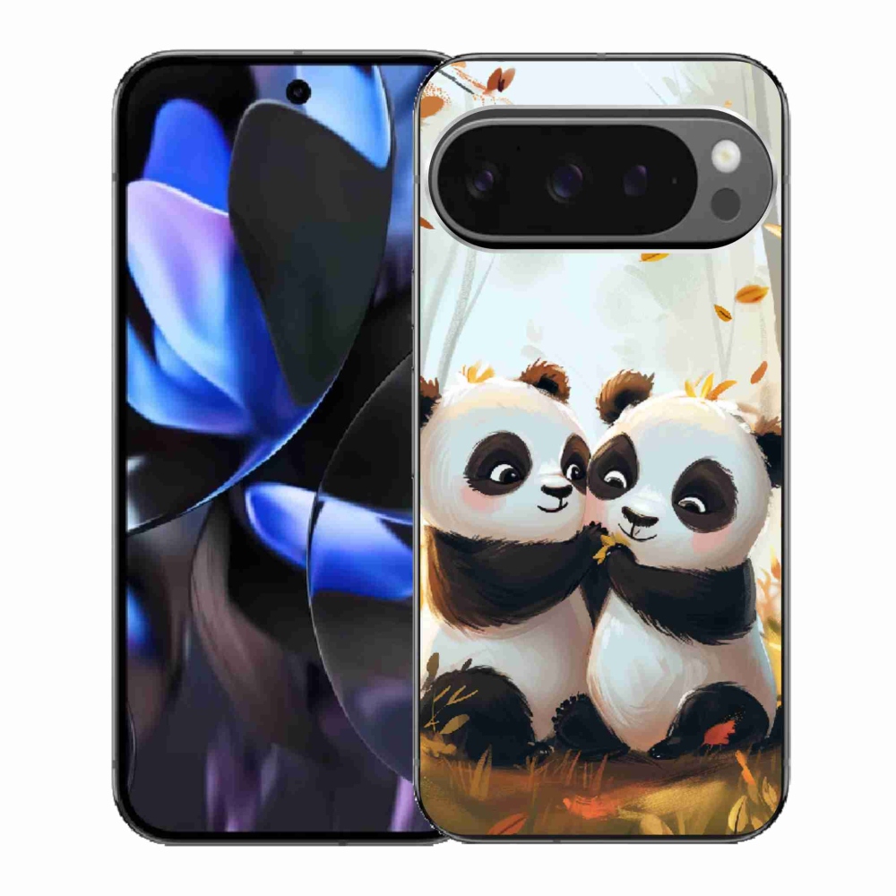 Zselés borítás mmCase a Google Pixel 9 Pro számára - pandák