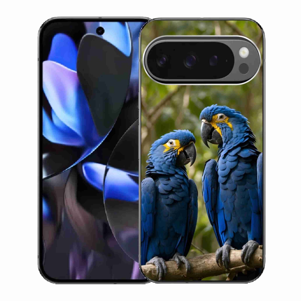 Gél borítás mmCase a Google Pixel 9 Pro számára - papagáj duó