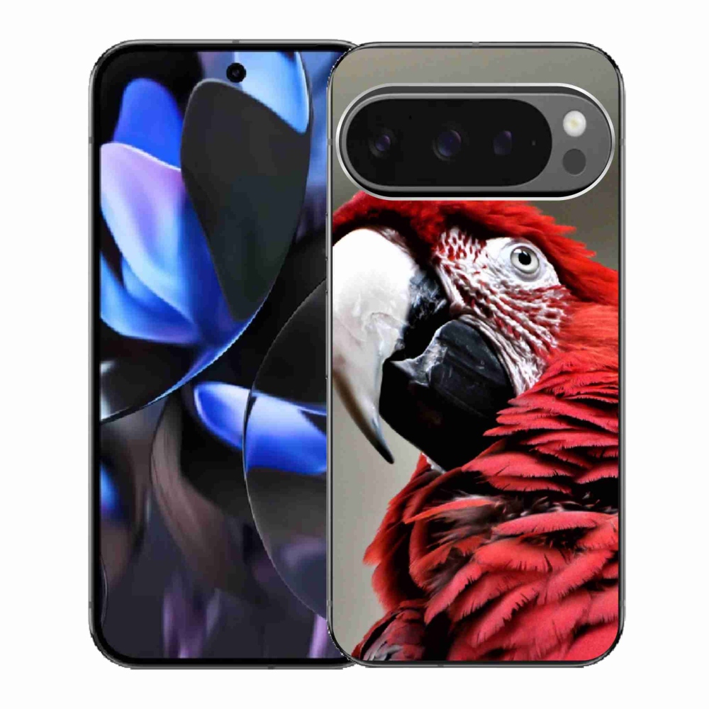 Zselés borítás mmCase a Google Pixel 9 Pro számára - papagáj ara piros