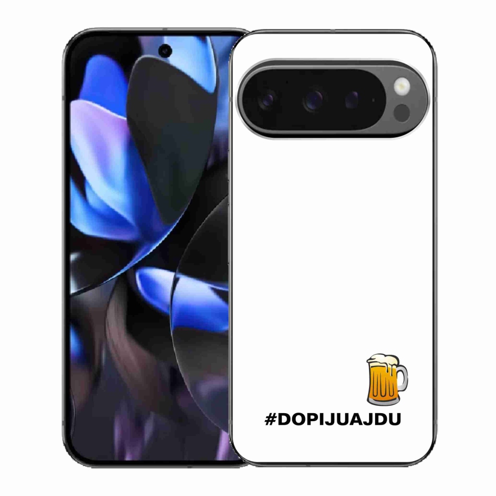 Gél borítás mmCase a Google Pixel 9 Pro számára - sör motívum 1 fehér háttér