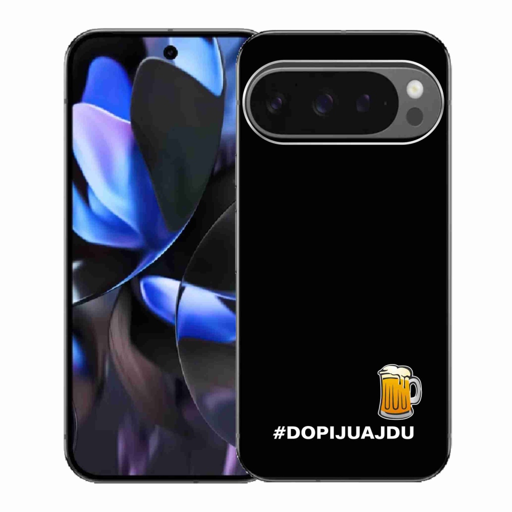 Gél borítás mmCase a Google Pixel 9 Pro számára - sör motívum 1 fekete háttér