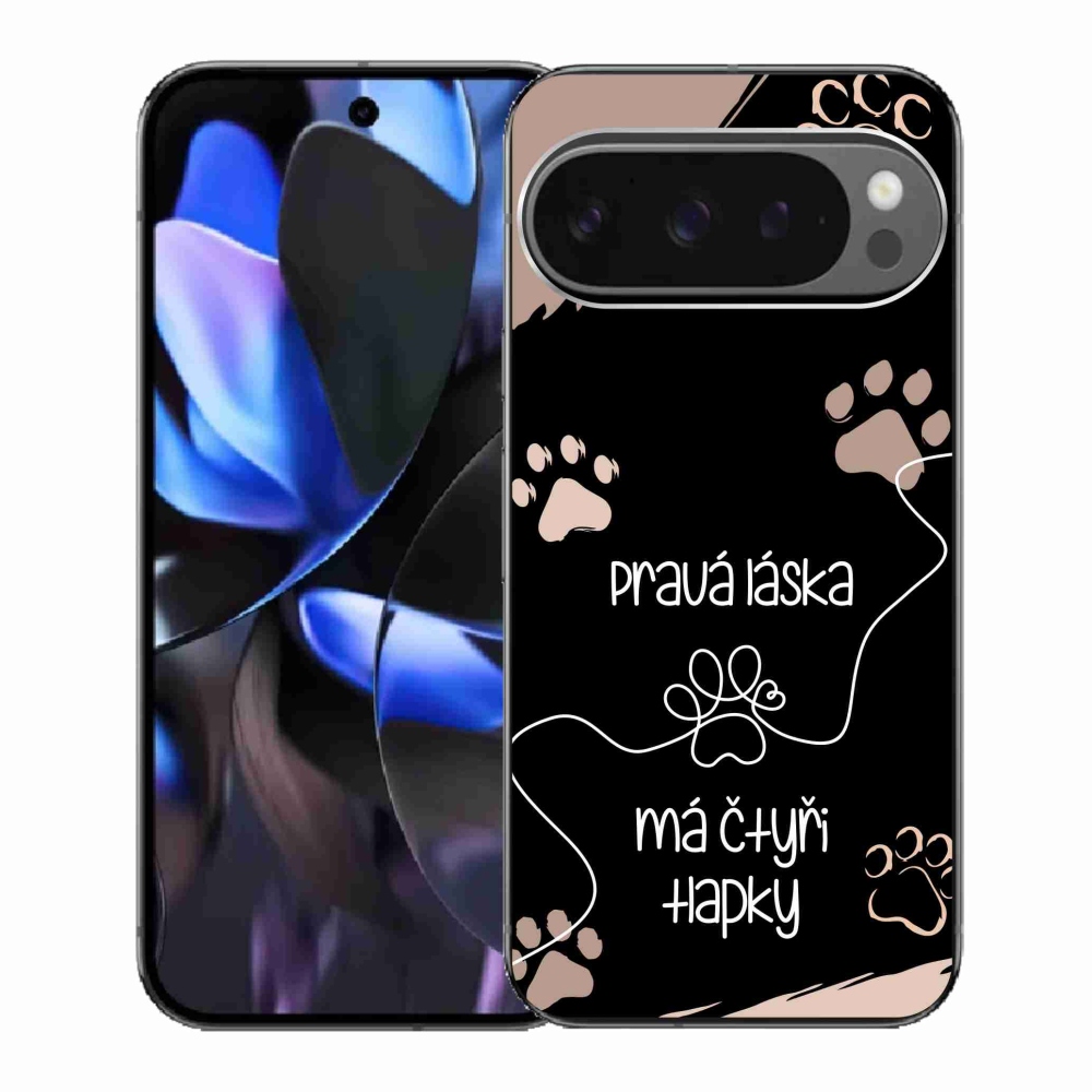 Gél borítás mmCase a Google Pixel 9 Pro számára - kutya motívum 1 fekete háttér