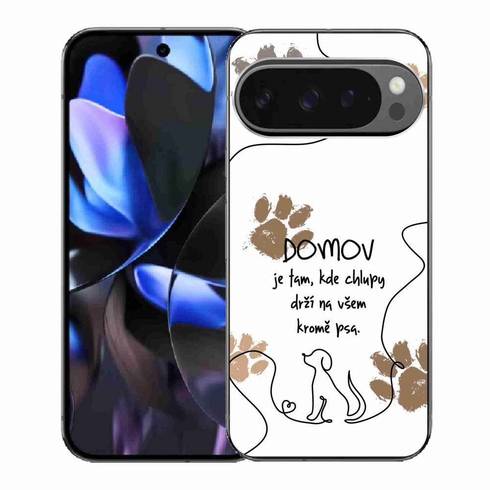 Gél borítás mmCase a Google Pixel 9 Pro számára - kutya motívum fehér háttérrel