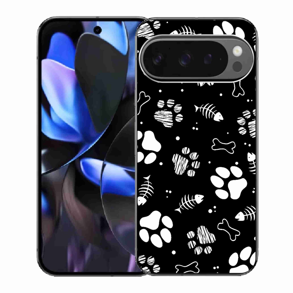 Gél borítás mmCase a Google Pixel 9 Pro számára - kutyamancsok