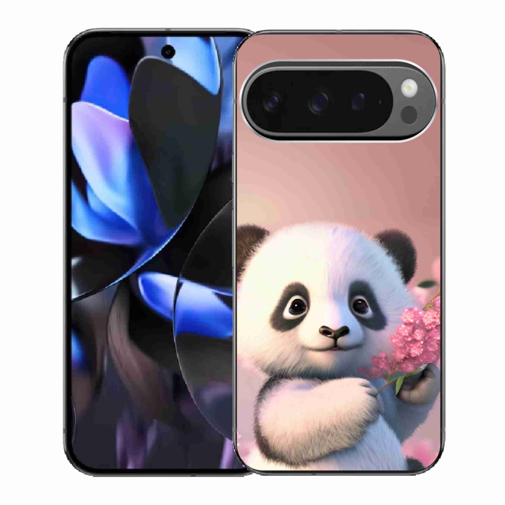 Gél borítás mmCase a Google Pixel 9 Pro számára - aranyos panda