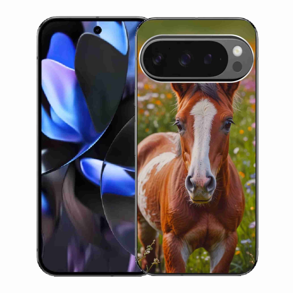 Gél borítás mmCase a Google Pixel 9 Pro számára - aranyos csikó