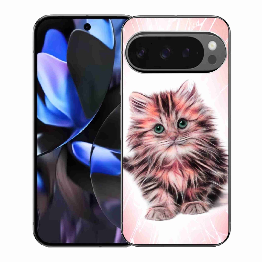 Gél borítás mmCase a Google Pixel 9 Pro számára - aranyos cica