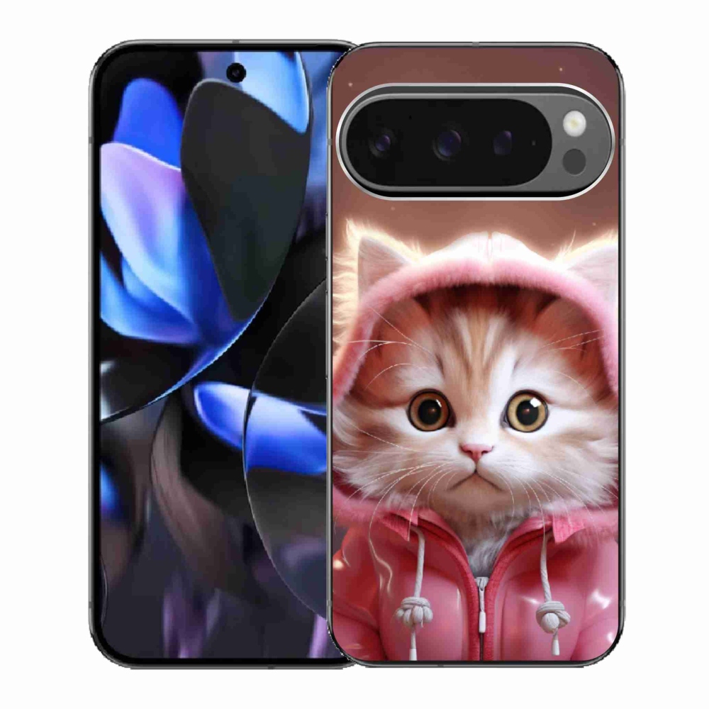 Gél borítás mmCase a Google Pixel 9 Pro számára - aranyos cica 3