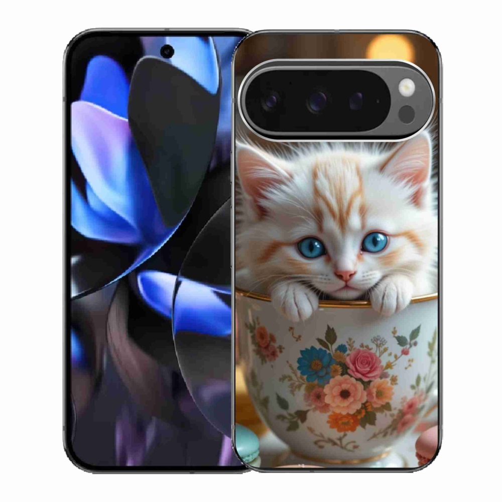 Gél borítás mmCase a Google Pixel 9 Pro számára - aranyos cica 6