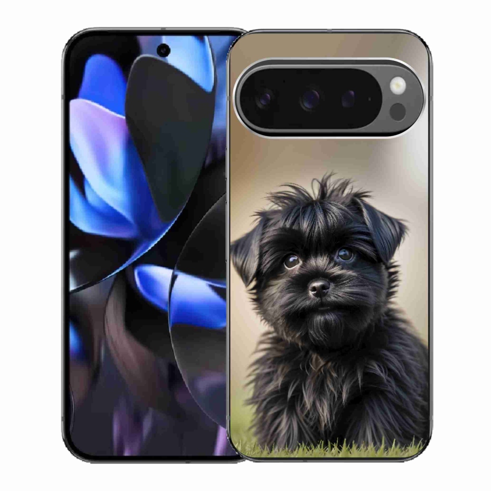 Gél borítás mmCase a Google Pixel 9 Pro számára - aranyos fekete kutya