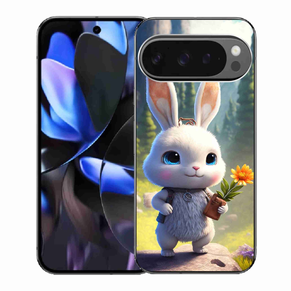Zselés borítás mmCase a Google Pixel 9 Pro számára - aranyos nyuszi