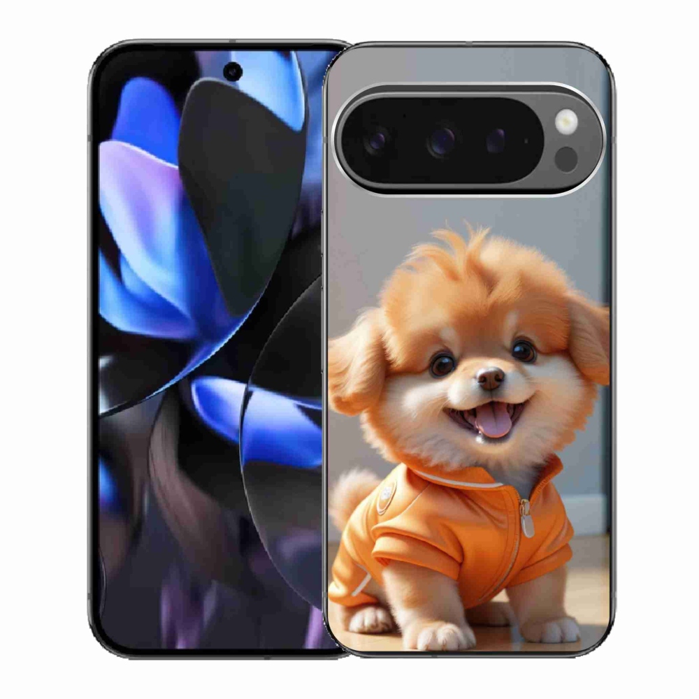 Gél borítás mmCase a Google Pixel 9 Pro számára - aranyos pomerániai pulóverben